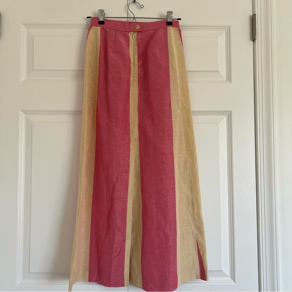 Nikki Chasin yellow and pink stripe skirt - Picture 2 of 3